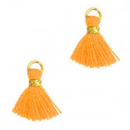 Mini Kwastje 1.2cm - Gold-calypso orange